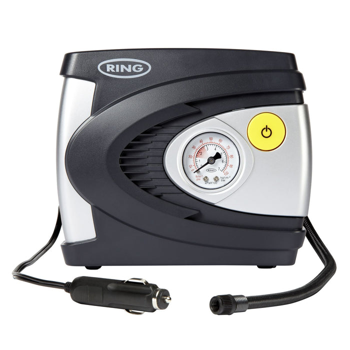Ring RAC610 12V Analogue Air Compressor Wheel Tyre Inflator Pump Psi & Bar