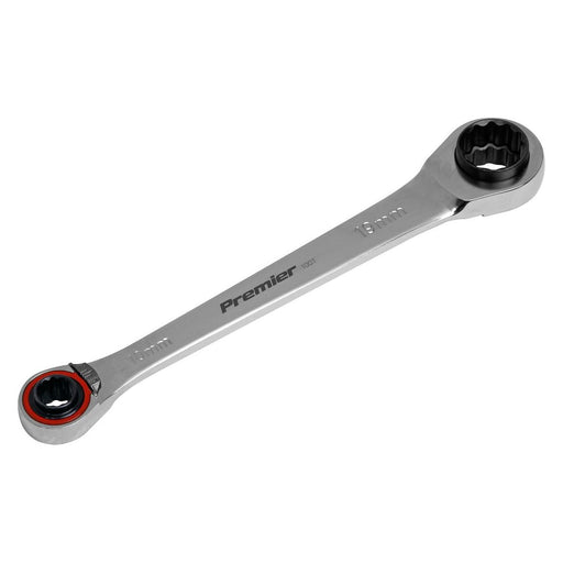 Sealey Ratchet Ring Spanner 4-in-1 Reversible Metric Platinum Series AK63948 Sealey - Town Tools 