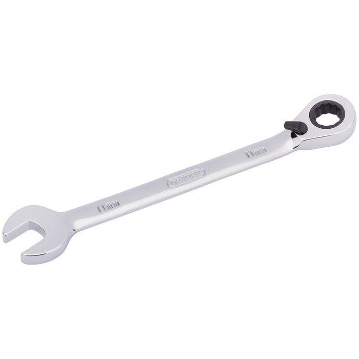 Draper HI-TORQ Metric Reversible Ratcheting Combination Spanner, 11mm Draper - Town Tools 