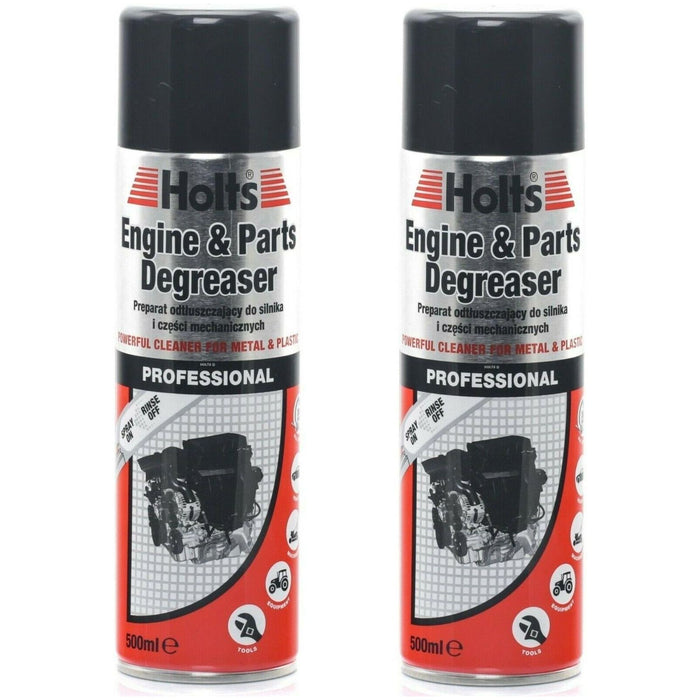 2 x Holts Engine & Parts Degreaser Spray Cleaner Car Grease Dirt Remover 500ml Holts - Town Tools 