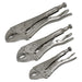 Sealey Locking Pliers Set 3pc S0463 Sealey - Town Tools 