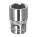 Sealey WallDrive Socket 12mm 1/4"Sq Drive Fully Polished SP1412 Sealey - Town Tools 