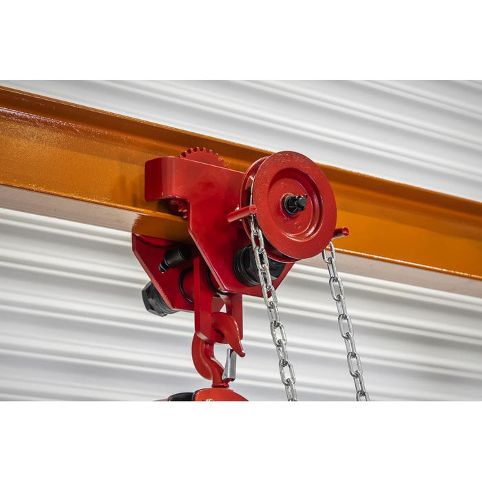 Sealey Portable Adjustable Gantry Crane with Geared Trolley Combo 1 Tonne Sealey - Town Tools 