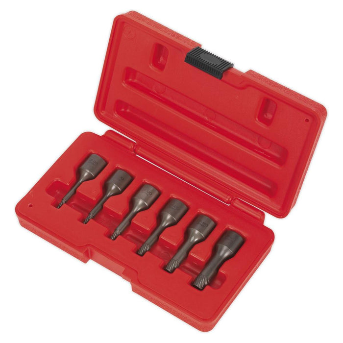 Sealey Screw Extractor Set 6pc 3/8"Sq Drive AK8185 Sealey - Town Tools 