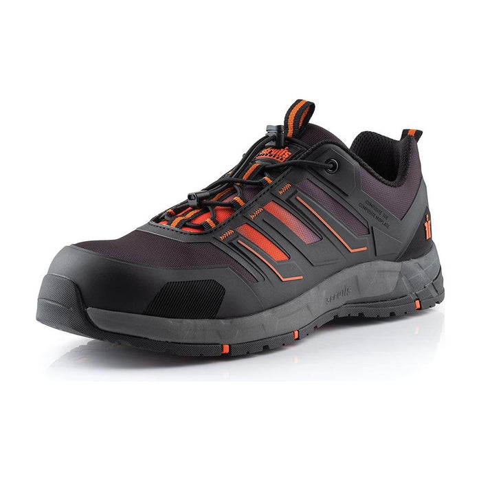 Scruffs Air Safety Trainer Black/Orange Size 7 / 41 Scruffs - Town Tools 