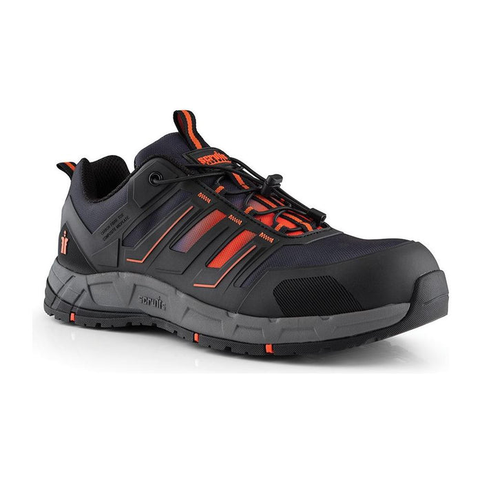 Scruffs Air Safety Trainer Black/Orange Size 12 / 47 Scruffs - Town Tools 