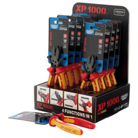 XP1000 Counter Top Display of VDE 160mm 4-in-1 Tethered Combination Cutters & 180mm 4-in-1 Tethered Combination Cutters (10 Piece)
