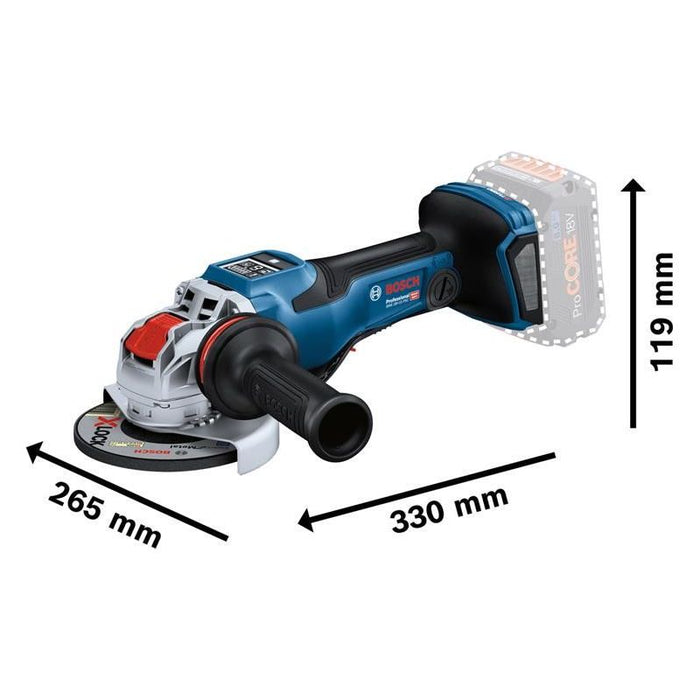 Bosch GWX 18V-15 PSC Professional BITURBO Angle Grinder 125mm 18V Bare Unit Bosch - Town Tools