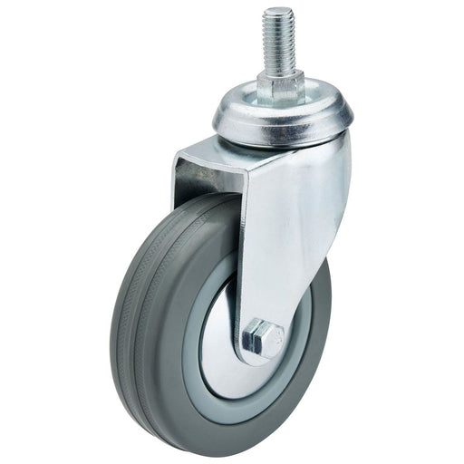 Draper Swivel Bolt Fixing Rubber Castor, 100mm Diameter, S.W.L. 80kg Draper - Town Tools