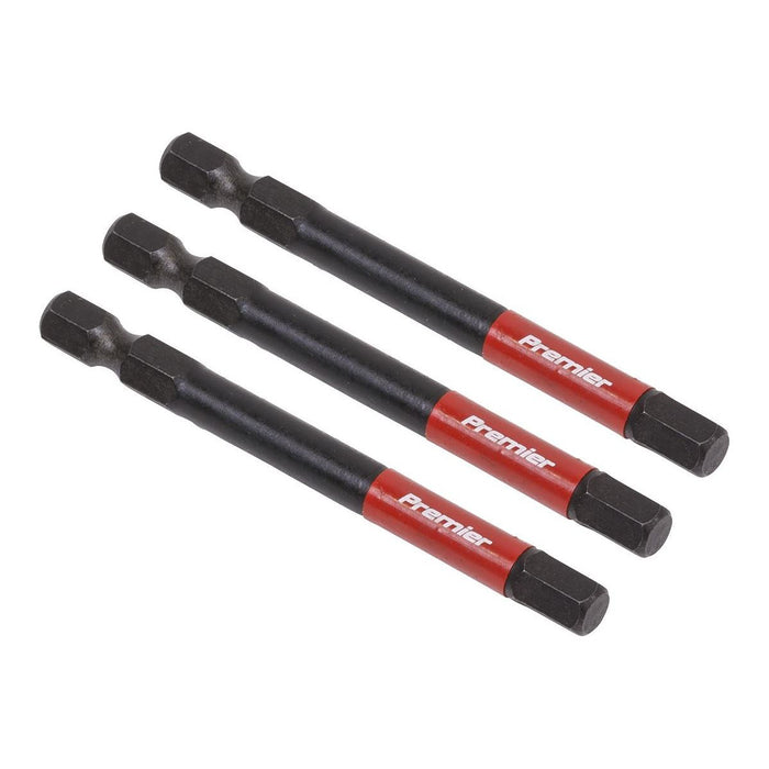 Sealey Hex 6mm Impact Power Tool Bits 75mm 3pc AK8264 Sealey - Town Tools 