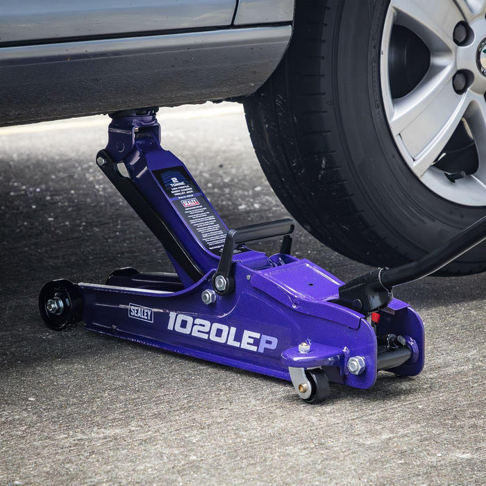 Sealey Low Profile Short Chassis Trolley Jack 2 Tonne - Purple 1020LEP Sealey - Town Tools 