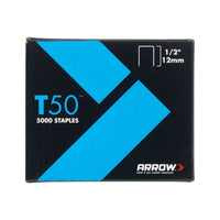 Arrow T50 Staples 12mm (1/2in) (Pack 5000, 4 x 1250)