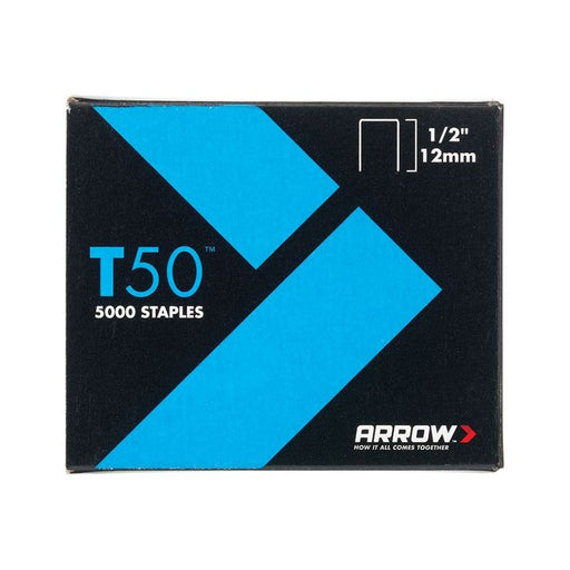 Arrow T50 Staples 12mm (1/2in) (Pack 5000, 4 x 1250) Arrow - Town Tools