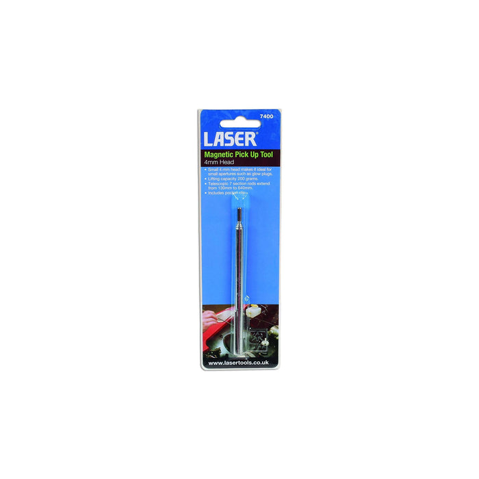 Laser Magnetic Pick Up Tool - 4mm Head 7400 Laser - Town Tools 