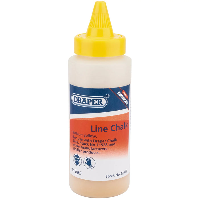 Draper Plastic Bottle of Yellow Chalk for Chalk Line, 115g - LCY/H