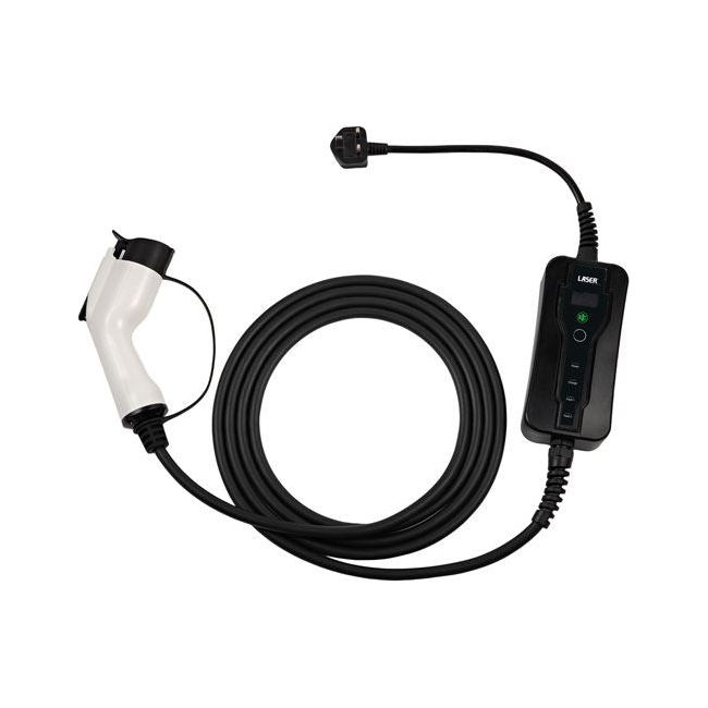 Laser EV Charging Cable - Type 1 Female to UK 3 Pin Plug 13A Single Phase 8629 Laser - Town Tools 