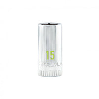 Carlyle Tools 1/4Dr 6Pt 15mm Chrome Socket