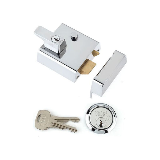 Yale Locks P1 Double Security Nightlatch 60mm Backset Chrome Finish Visi Yale Locks - Town Tools