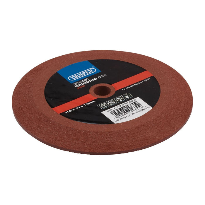 Draper Ceramic Grinding Disc, 105 x 10 x 7.5mm 03353 Draper - Town Tools 