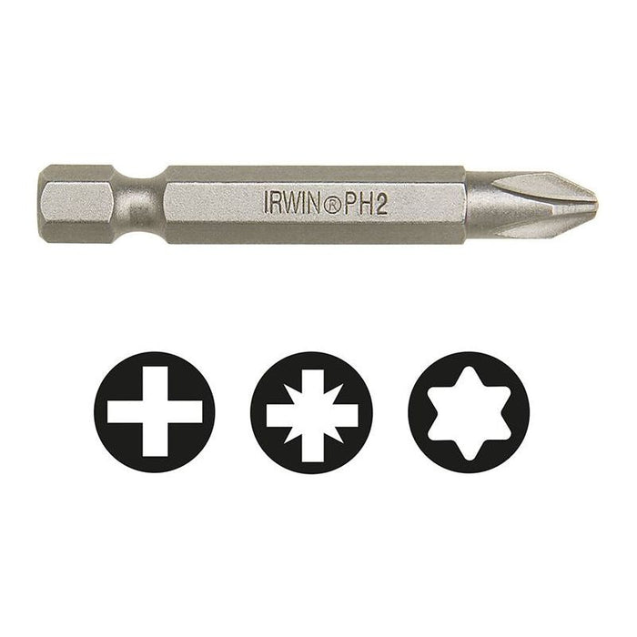 Irwin® Phillips Power Insert Bit PH2 70mm (Pack 1) IRWIN® - Town Tools