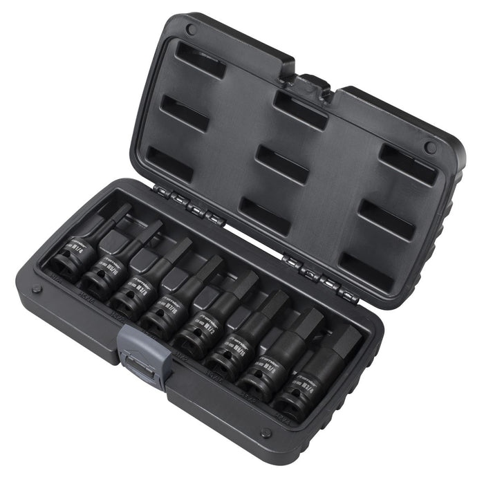 Sealey Premier Premier Imperial Hex Impact Socket Bit Set 1/2"Sq Drive 8pc Sealey Premier - Town Tools 