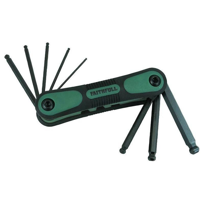Faithfull Imperial Folding Ball End Hexagon Key Set, 9 Piece Faithfull - Town Tools