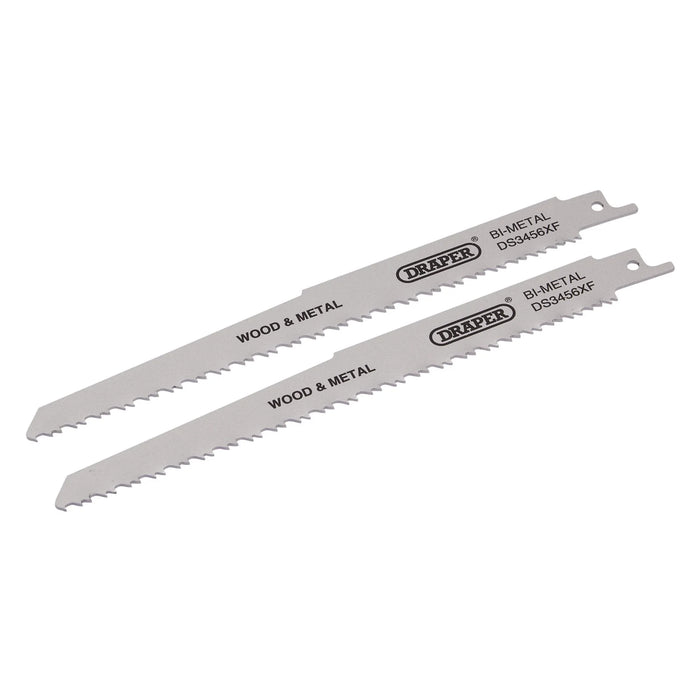 Draper Bi-metal Reciprocating Saw Blades for Multi-Purpose Cutting, 200mm