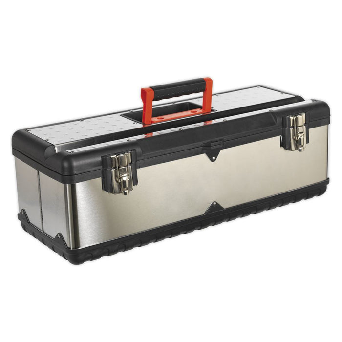 Sealey Stainless Steel Toolbox 660mm with Tote Tray AP660S Sealey - Town Tools 