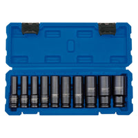 Draper Metric Deep Impact Socket Set, 1/2" Sq. Dr. (10 Piece) 83096