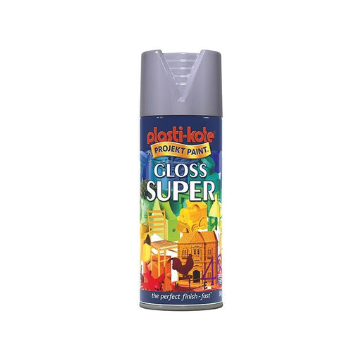 Plastikote Gloss Super Spray Aluminium 400ml PlastiKote - Town Tools