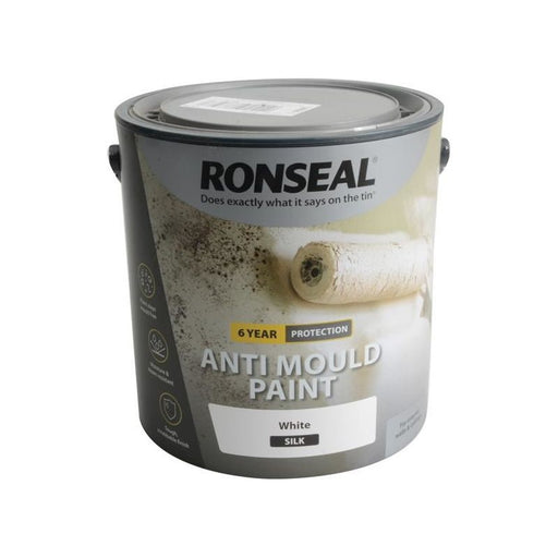 Ronseal 6 Year Anti Mould Paint White Silk 2.5 litre Ronseal - Town Tools