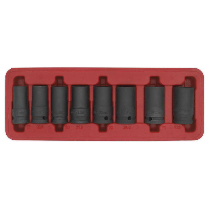 Sealey Locking Wheel Nut Removal Set 8pc 1/2"Sq Drive SX202 Sealey - Town Tools 