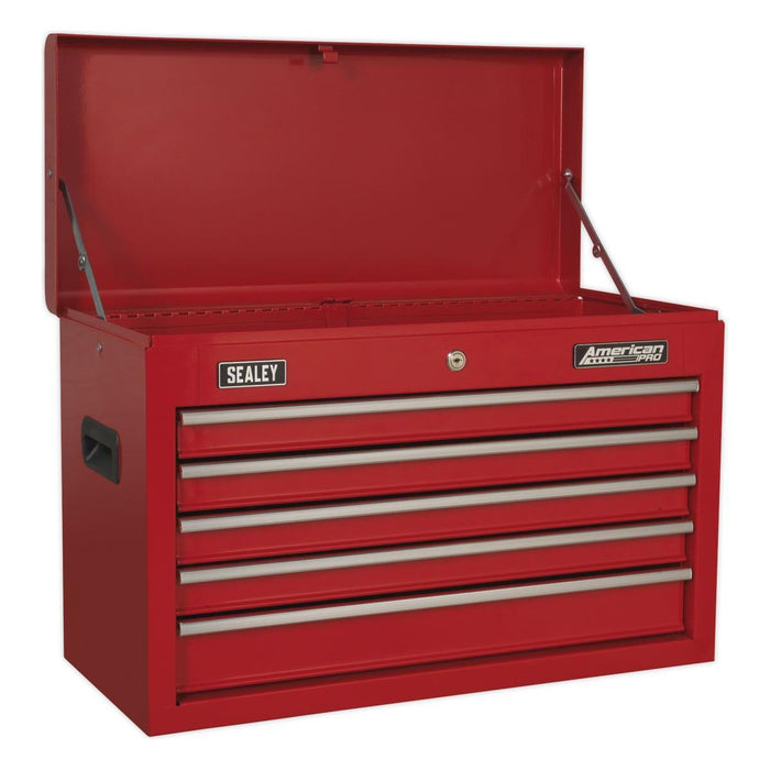 Sealey Topchest 5 Drawer with Ball-Bearing Slides Red AP225
