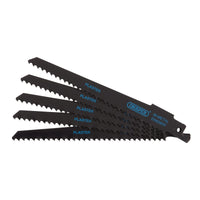 Draper Bi-metal Reciprocating Saw Blades for Plaster Cutting, 150mm, 6tpi (Pack