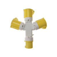 Faithfull Power Plus 3-Way Splitter 110V