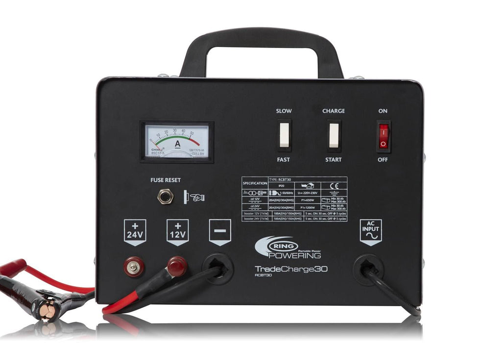 Ring 30 Amp 12V/24V Bench Charger/Starter - RCBT30