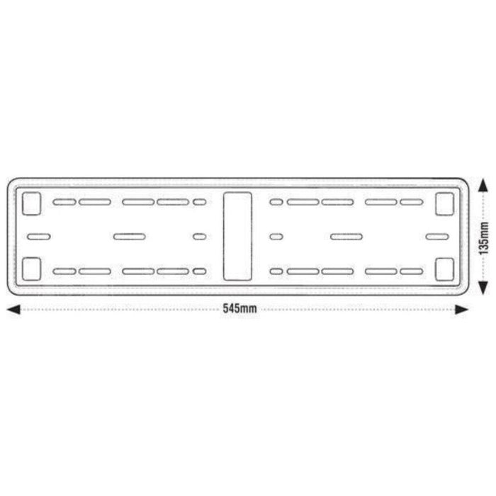 2x E-Tech Stainless Steel Car Registration Number Plate Holder Surround Frame E-Tech - Town Tools 