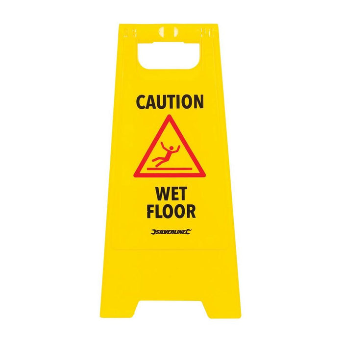 Silverline 'A' Frame Caution Wet Floor Sign 295 x 610mm English Silverline - Town Tools 