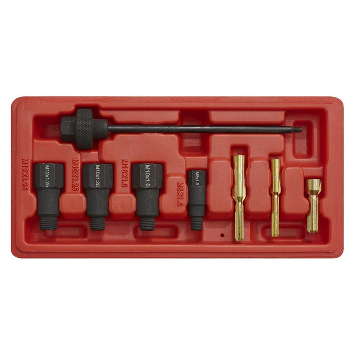 Sealey Glow Plug Reamer/Base Cleaning Set 8pc VS312 Sealey - Town Tools 