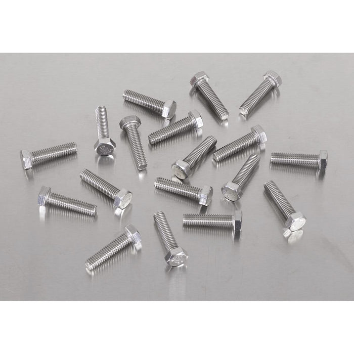 Sealey Stainless Steel Set Screw M6 x 25mm 1mm Pitch, DIN 933 - Pack of 50 S625S Sealey - Town Tools 