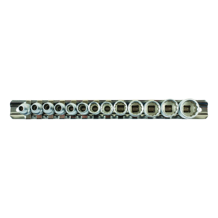 Laser Bi-Hex Standard Socket Set 1/4"D 13pc 7590