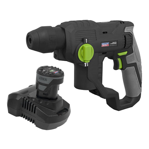 Sealey SV10.8 Series Cordless SDS Plus Rotary Hammer Drill Kit 10.8V 2Ah Sealey - Town Tools 
