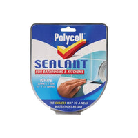 Polycell Sealant Strip Kitchen / Bathroom White 22mm
