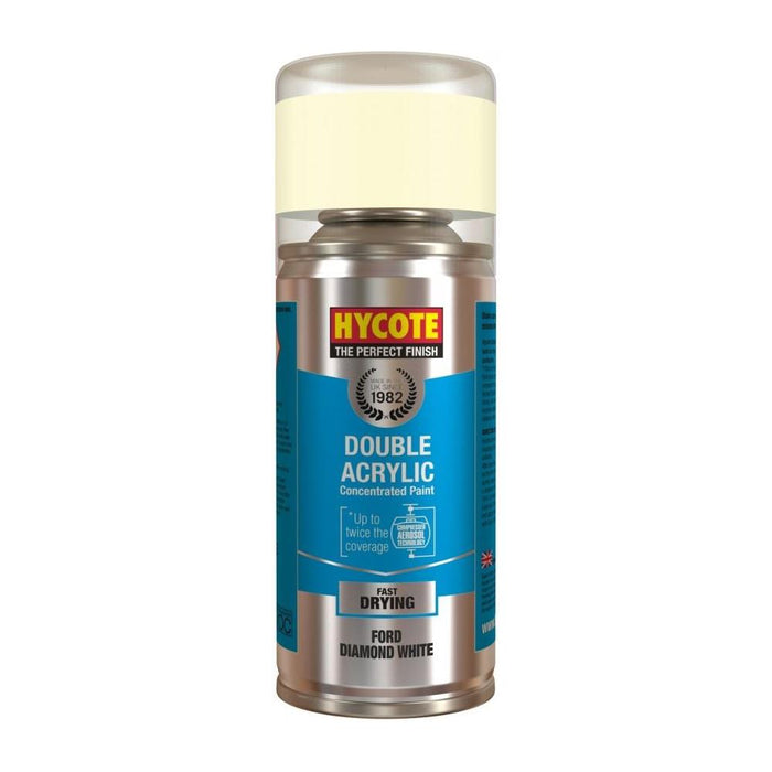 Hycote Aerosol Paint for Ford Diamond White 150ml Hycote - Town Tools 