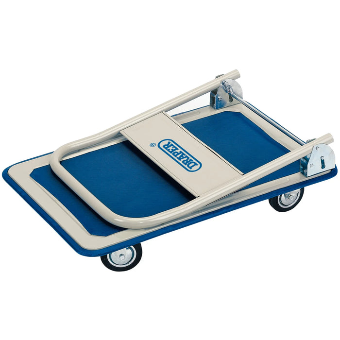 Draper Platform Trolley with Folding Handle, 630 x 480 x 850mm, 150kg - FRT
