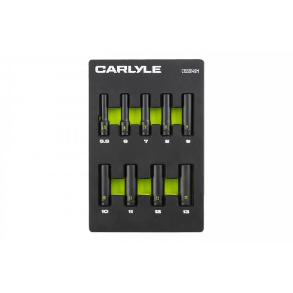 Carlyle Tools 9Pc 1/4Dr 6Pt Deep Socket Set