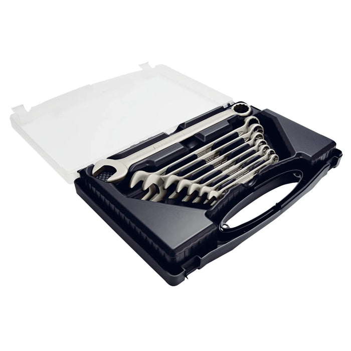 Elora Long Metric Stainless Steel Combination Spanner Set (8 Piece) - MS-8