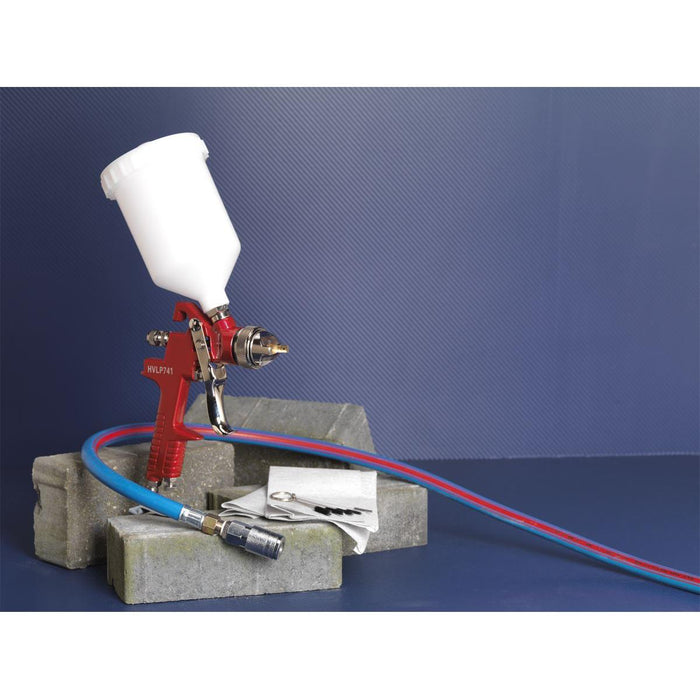 Sealey HVLP Gravity Feed Spray Gun 1.3mm Set-Up HVLP741 Sealey - Town Tools 