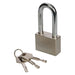 Silverline Steel Padlock Long Shackle 40mm Silverline - Town Tools 