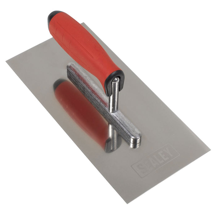 Sealey Stainless Steel Plastering Trowel with Rubber Handle 270mm T7800 Sealey - Town Tools 